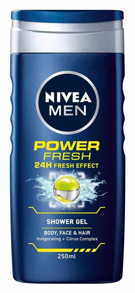 NIVEA MEN SHOWER GEL 24H POWER FRESH 250ML