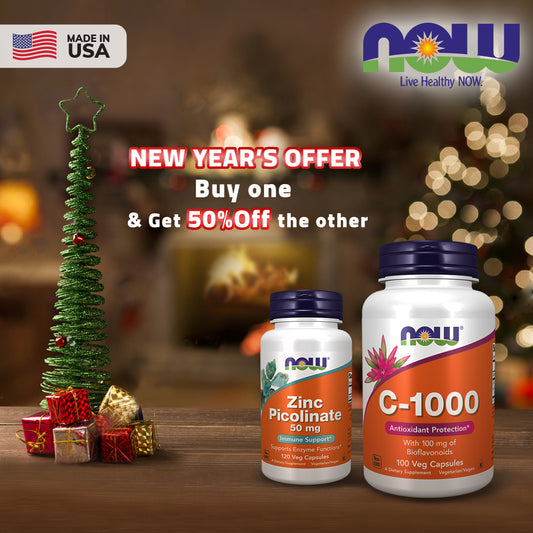 NOW C 1000 100TAB& ZINC PICOLINATE 120CAP عرض