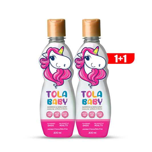 Tola Baby Kids Shampoo 300Ml 1+1 عرض
