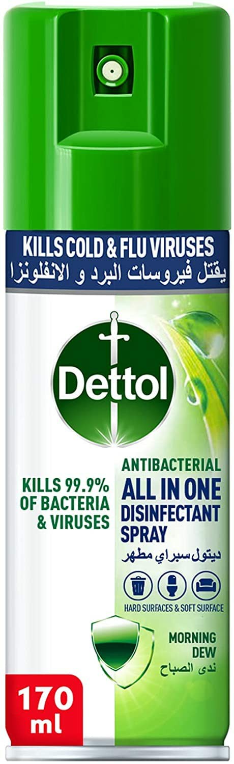 DETTOL DISNFECTANT SPRAY MORNING DEW 170ML