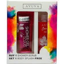 مقشر الاستحمام أفوفا برائحة الفانيليا والمارشميلو مع معطر للجسم