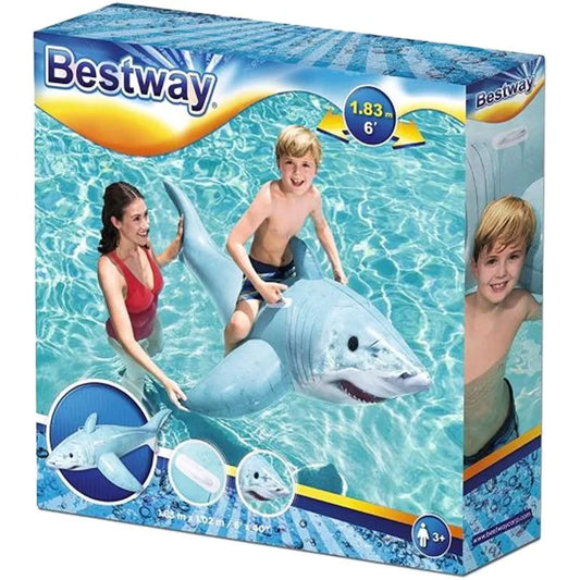 BESTWAY SHARK POOL FLOAT KIDS41405 عوامة قرش