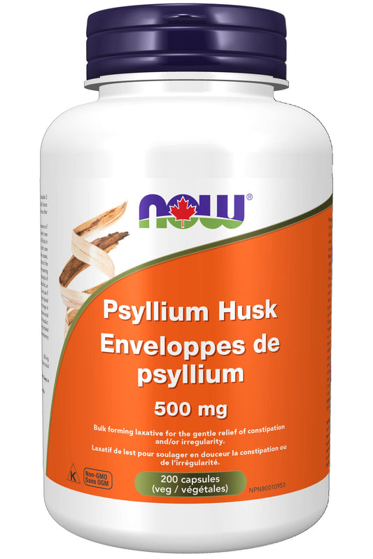 NOW PSYLLIUM HUSK CAPS 500MG 200CAP