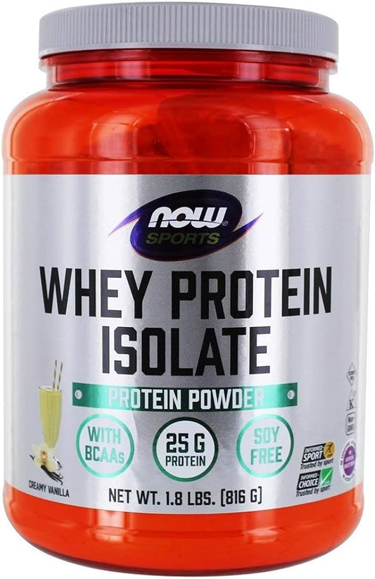 NOW Whey Protein Isolate, Creamy Vanilla Powder