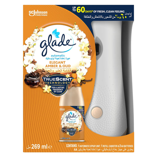 GLADE AUTOMATIC SPRAY AMBER&OUD 269ML OFF20 غيار