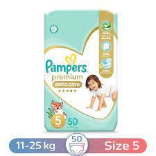 PAMPERS (PREMIUM CARE 5) 11-25KG 50 PCS سعودى