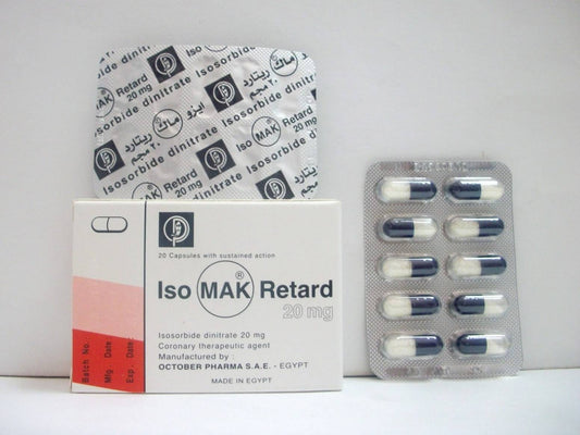 ISOMAK RETARD 20 MG 20 CAP