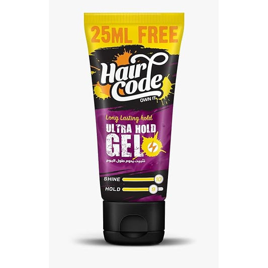 HAIR CODE GEL ULTRA HOLD 250ML انبوبة موف عرض10