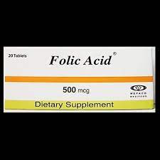 FOLIC ACID 500MG 20TAB MEPACO