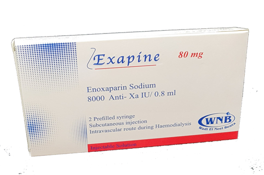 EXAPINE 80MG/0.8ML 2 PREFILLED SYRINGE