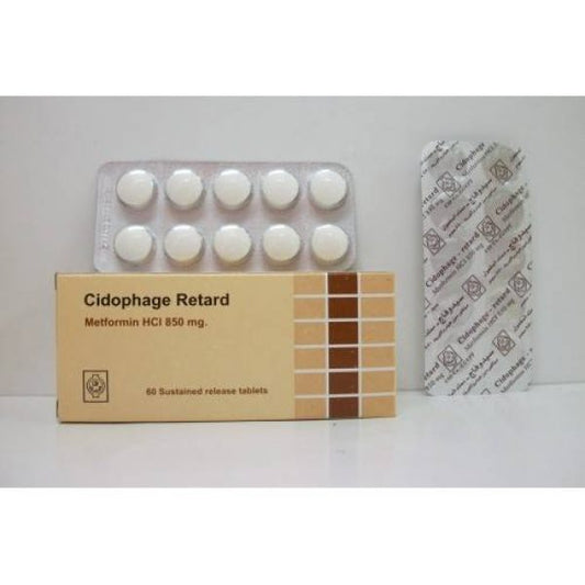 CIDOPHAGE RETARD 850 MG 60 TAB