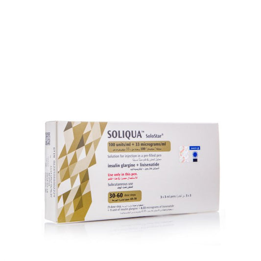 SOLIQUA SOLOSTAR 100UN/33M 30-60 DOSE