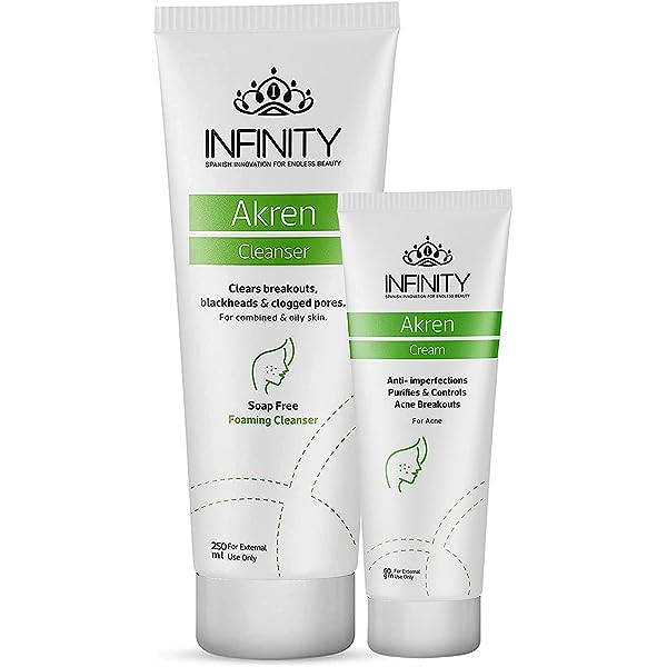 INFINITY AKREN FOAMING CLEANSER + AKREN CREAM 60GM – Doctor M Pharmacy
