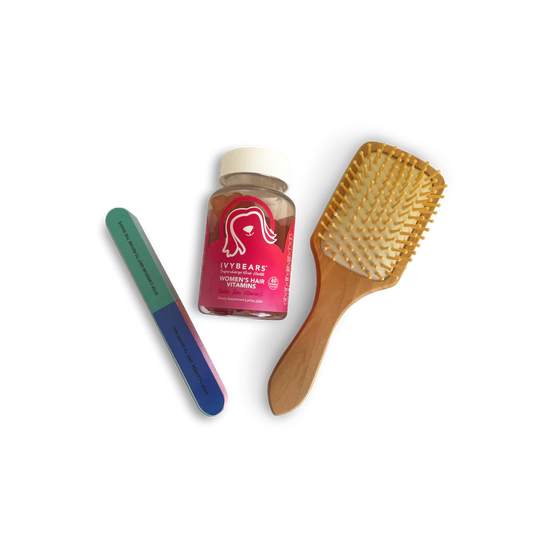 IVYBEARS HAIR VITAMINS F/W 60GUM+BRUSH+NAIL FILE