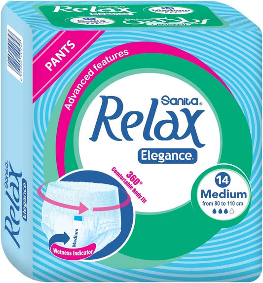 RELAX ADULT PANTS MEDIUM 14 PANTS حفاضات للبالغين