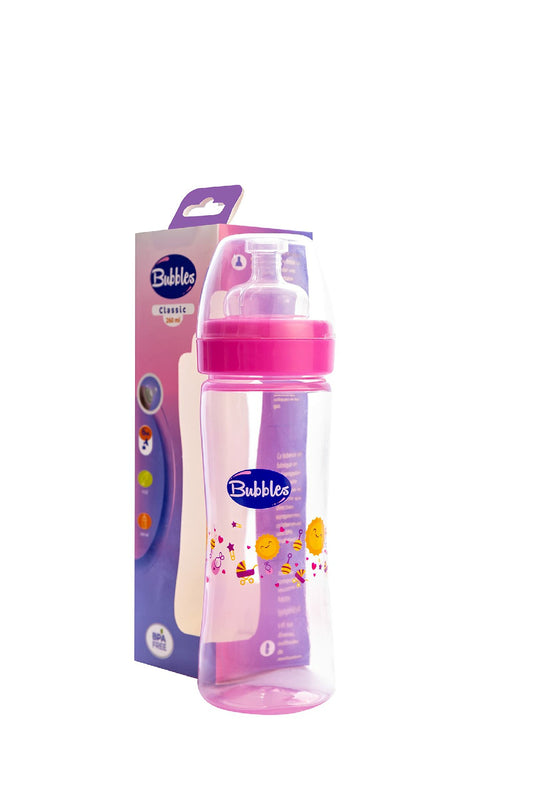 BUBBLES FEEDING BOTTLE CLASSIC 260ML (5183) بيبرونه بيد روز