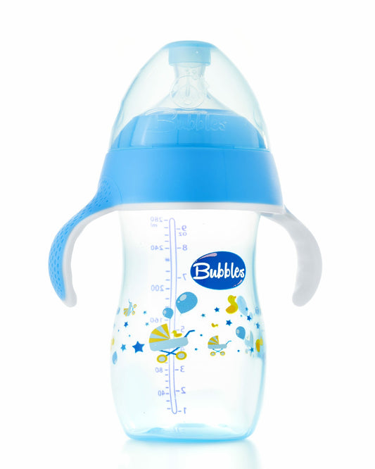 BUBBLES FEEDING BOTTLE NATURAL 280ML () بيبرونه لبني