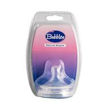 BUBBLES NATURAL NIPPLE (2M) 1PCS (8744) حلمة