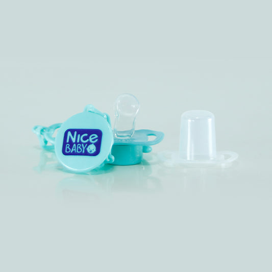 NICE BABY BEVELED PACIFIER () سكاتة مشطوفة بالسلسلة