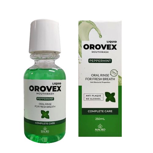OROVEX PEPPERMINT MOUTH WASH 250ML 1+1 FREE