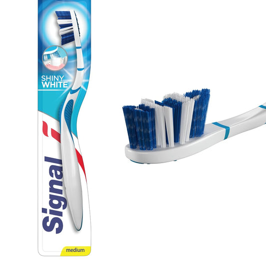 SIGNAL TOOTHBRUSH (SHINY WHITE) MEDIUM فرشاه