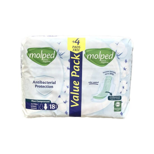 MOLPED ANTI BACTERIAL LONG 18 PADS (6338)