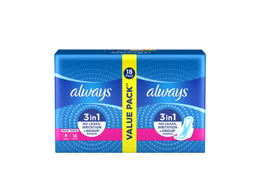 ALWAYS MAXI THICK PROTECT PLUS LONG 18PC (3023)