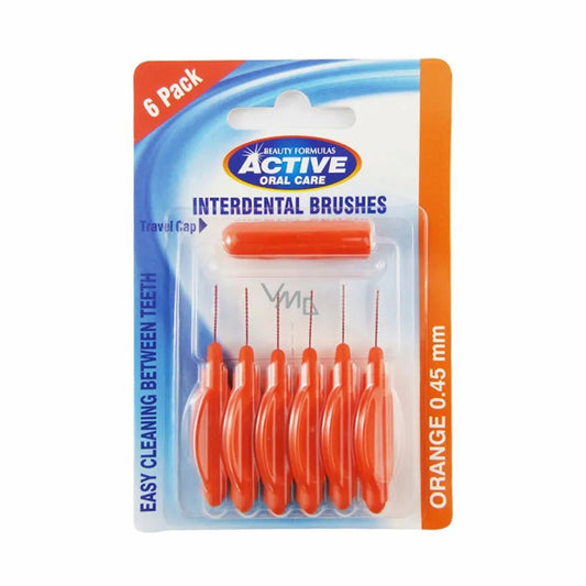 BEAUTY FORMULAS Active INTERDENTAL BRUSHES 6PC