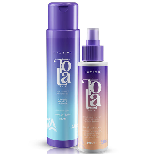 TOLA HAIR SHAMPOO ADULT + HAIR LOTION 120ML 1+1 عرض