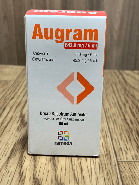 AUGRAM 642.9 MG/5ML PD. FOR ORAL SUSP. 60 ML
