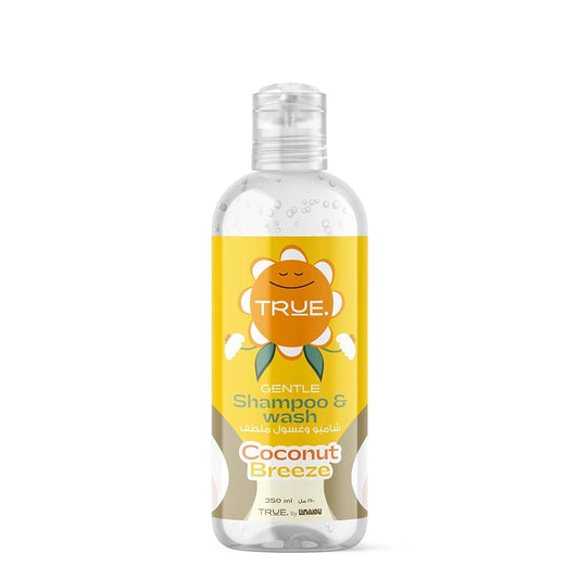 TRUE GENTLE SHAMPOO & WASH COCONUT 250ML