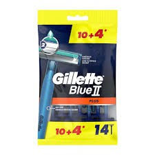 GTT BLUE 2 PLUS 10 + 4 PCS ماكينة حلاقة 14 قطعة