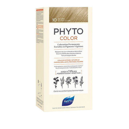 PHYTO COLOR WITH BOTANICAL 10 BLOND EXTRA CLAIR 4M