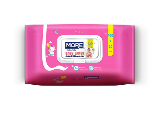 MORE WIPES BABY 120 WIPES