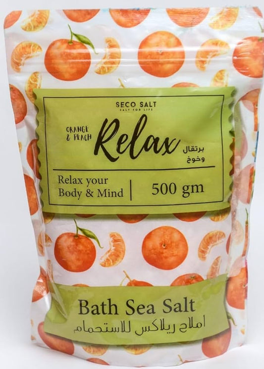 RELAX BATH SEA SALT (ORANGE&PEACH) 500G