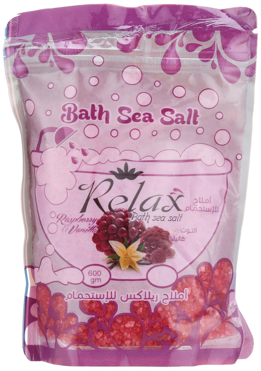 RELAX BATH SEA SALT (RASPBERRY&VANILLA) 500G