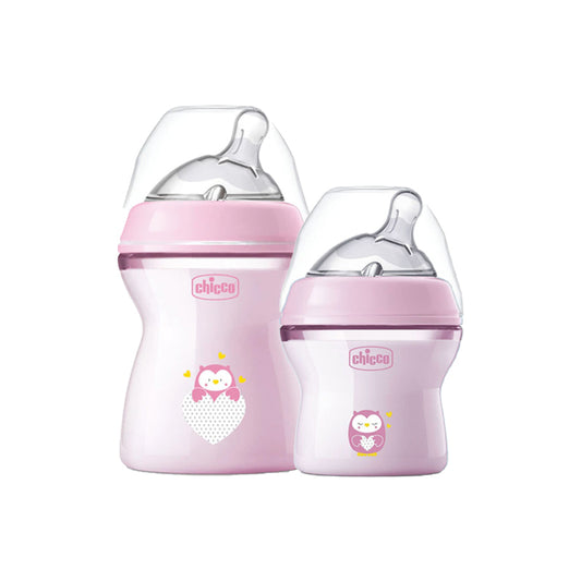 CHICCO NATURAL FEEDING BOTTLE PINK 250ML 53633