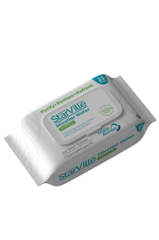 STARVILLE MICELLAR WATER WIPES 25 WIPES
