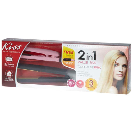 KISS 2IN1 VALUE CERAMIC STRAIGHTENER KFI02 (2590) مكواة شعر