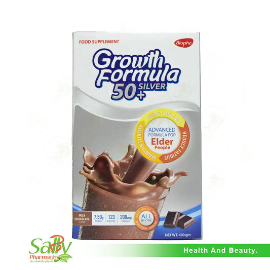 GROWTH FORMULA SILVER +50 CHOCOLATE 400GM