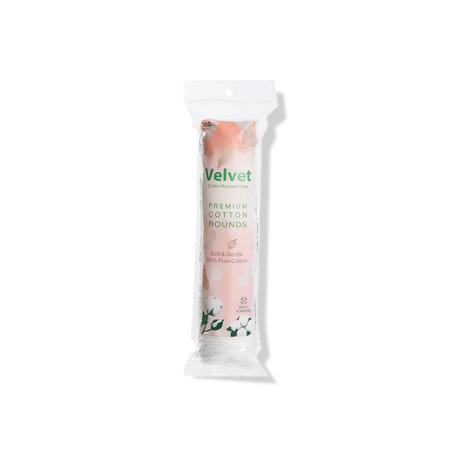 VELVET COTTON ROUNDS PADS 100 PC شرائح قطن دائرية