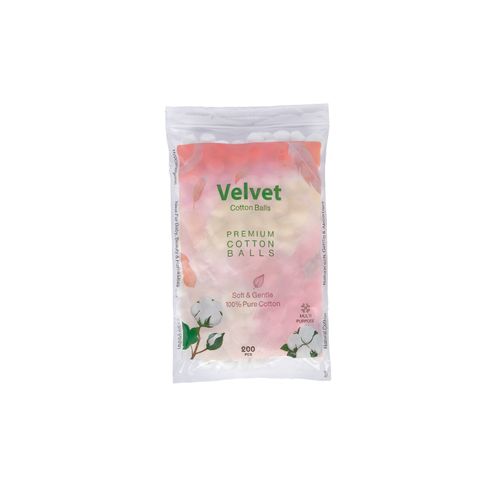VELVET COTTON BALLS PADS 200 PC كور قطنية