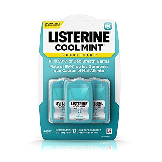 LISTERINE COOL MINT POCKET PAKS 24 BREATH STRIPS %