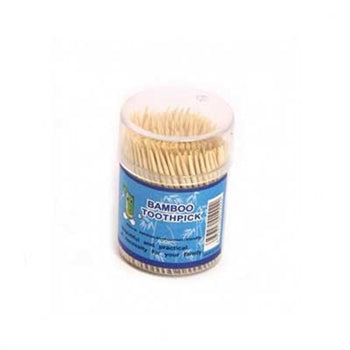 Bamboo Toothpick خلة اسنان خشب كبيرة مدورة