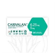 CARIVALAN 6.25/5 MG 28 TAB