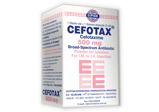 CEFOTAX 0.5 GM 1 VIAL + 1 AMP SOLVENT