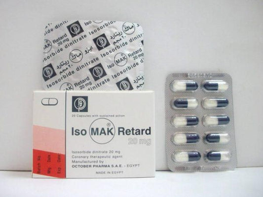 ISOMAK RETARD 20 MG 20 CAP