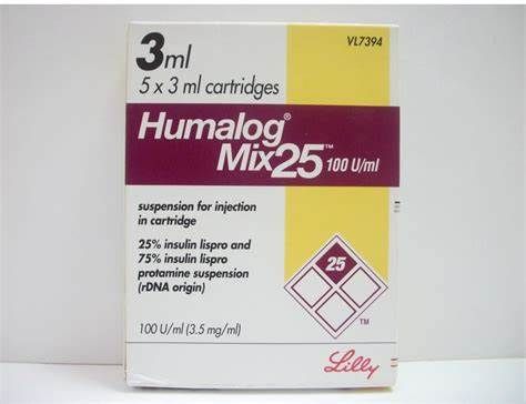 HUMALOG MIX 25 - 100 I U 5 CARTRIDGES