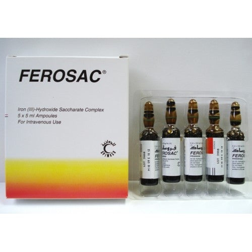 FEROSAC 100 MG 5 AMP 5 ML