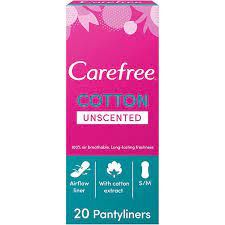 CAREFREE COTTON UNSCENTE 20 PCS (67590)بلا عطر